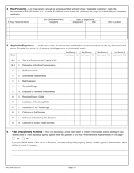 DHEC Form 3499 Site Rehabilitation Contractor Certification Application - South Carolina, Page 3