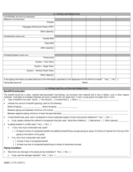 DHEC Form 3179 Application for Permit to Operate Field-Constructed Tank Systems - South Carolina, Page 2