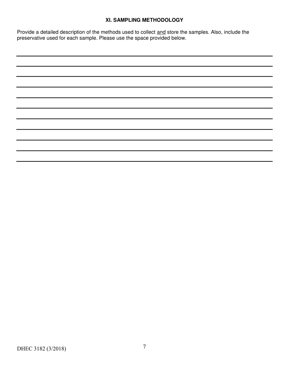 DHEC Form 3182 Underground Storage Tank (Ust) Assessment Report - South Carolina, Page 7