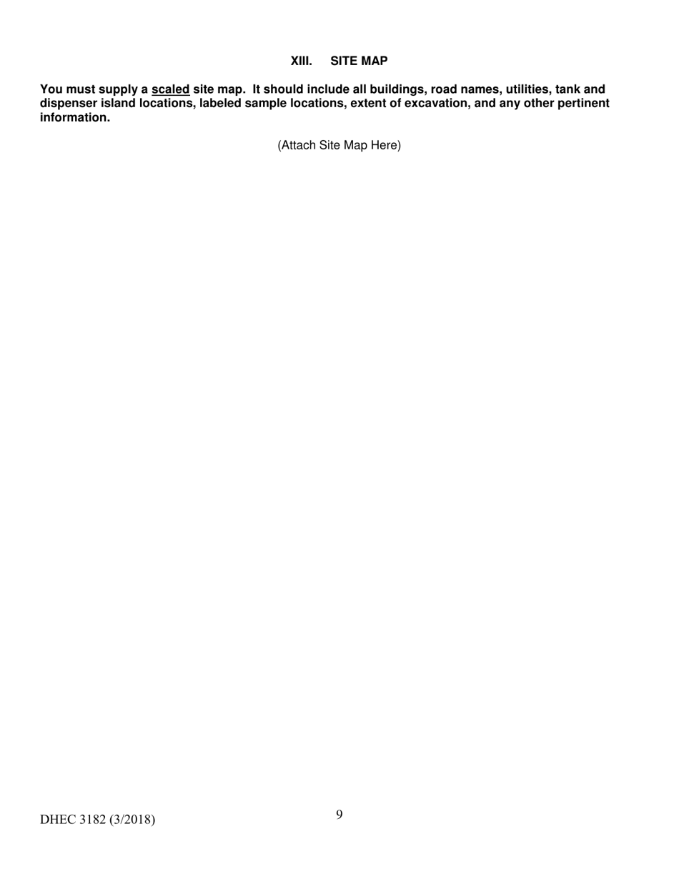DHEC Form 3182 Underground Storage Tank (Ust) Assessment Report - South Carolina, Page 9
