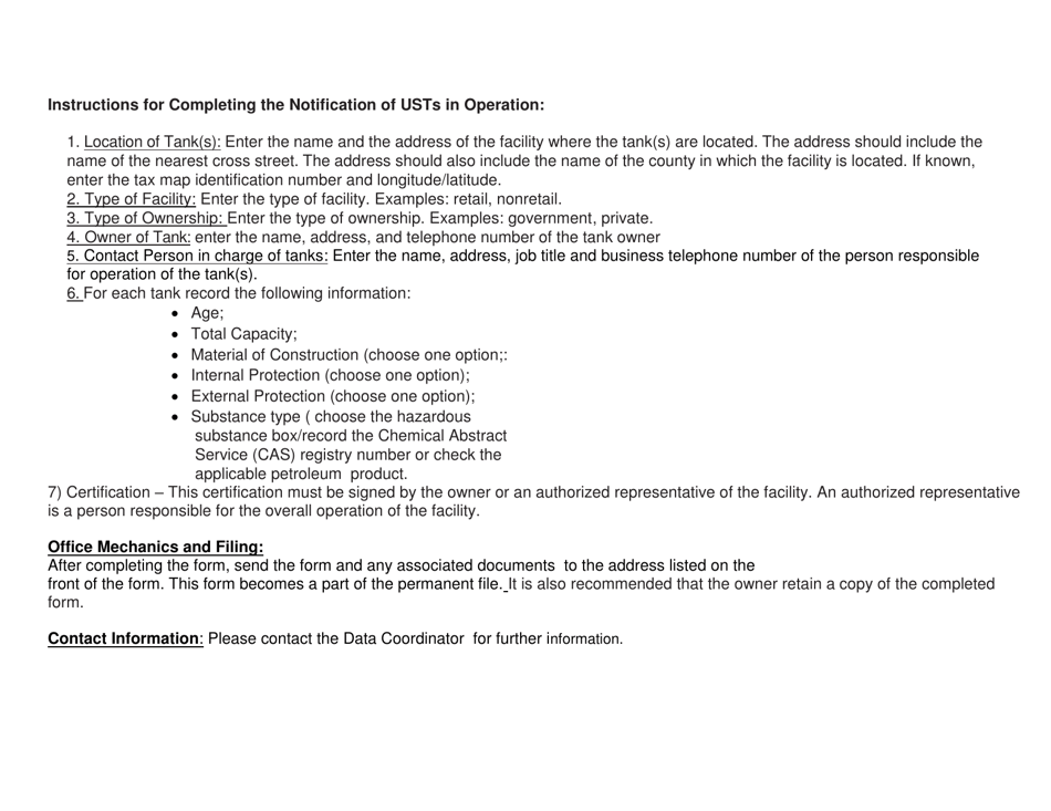 DHEC Form 1917 Notification for Underground Storage Tanks in Operation - South Carolina, Page 4