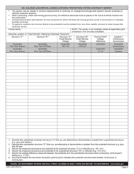 DHEC Form 2550 Galvanic (Sacrificial Anode) Cathodic Protection System Evaluation - South Carolina, Page 3