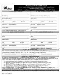 DHEC Form 2101 Application for Permit to Install (For Use With All Systems Except Field Constructed or Airport Hydrant Systems) - South Carolina