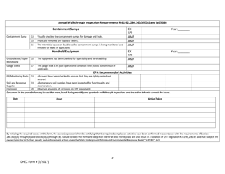 DHEC Form 3184 Underground Storage Tank Walkthrough Inspection Checklist - South Carolina, Page 2
