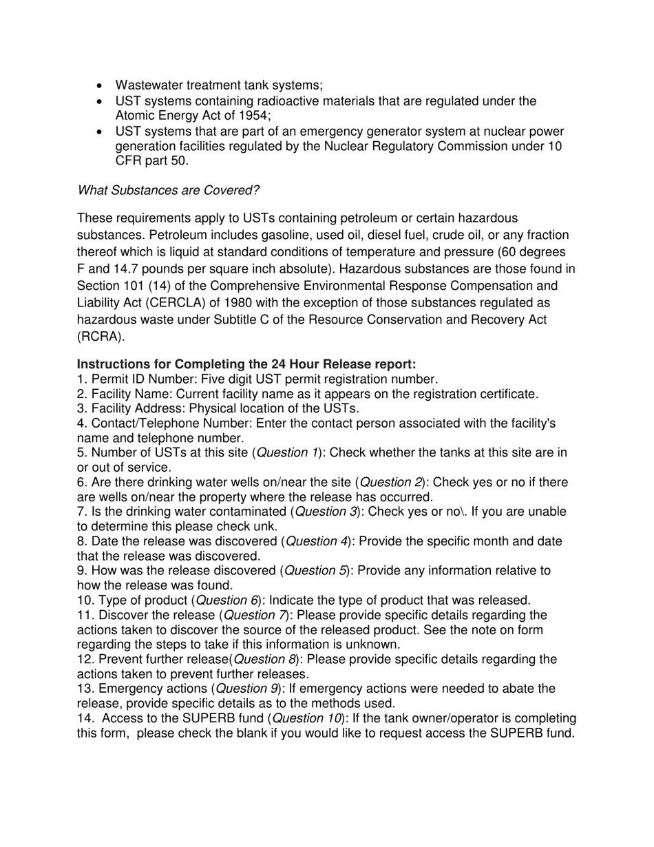DHEC Form 3177 24 Hour Release Report - South Carolina, Page 3