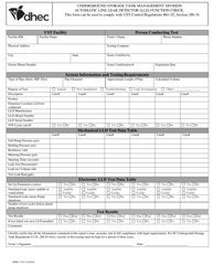 Document preview: DHEC Form 3316 Automatic Line Leak Detector (Lld) Function Check - South Carolina