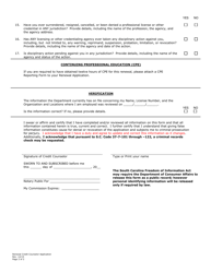 Credit Counselor License Renewal Application Form - South Carolina, Page 2