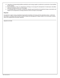 DHEC Form 0489 Policy Group XI - Energy Facility Planning - South Carolina, Page 4
