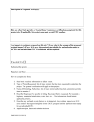 DHEC Form 0352 General Coastal Zone Consistency (Gczc) Certification Notification Request Form - South Carolina, Page 2