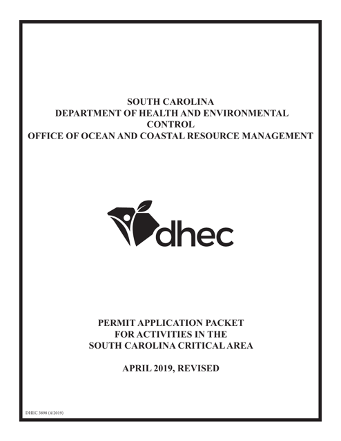 DHEC Form 3898  Printable Pdf