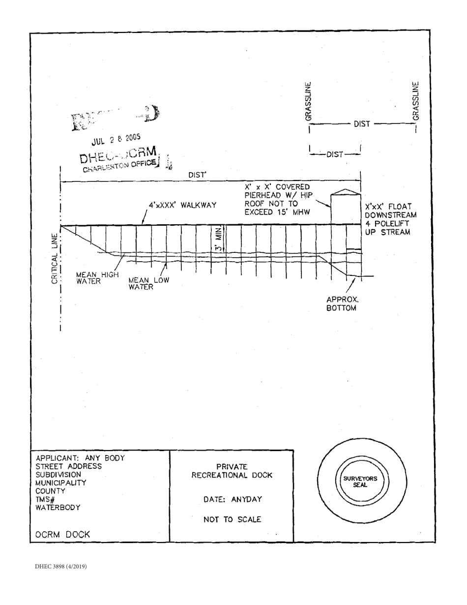 DHEC Form 3898 Permit Application Packet for Activities in the South Carolina Critical Area - South Carolina, Page 13