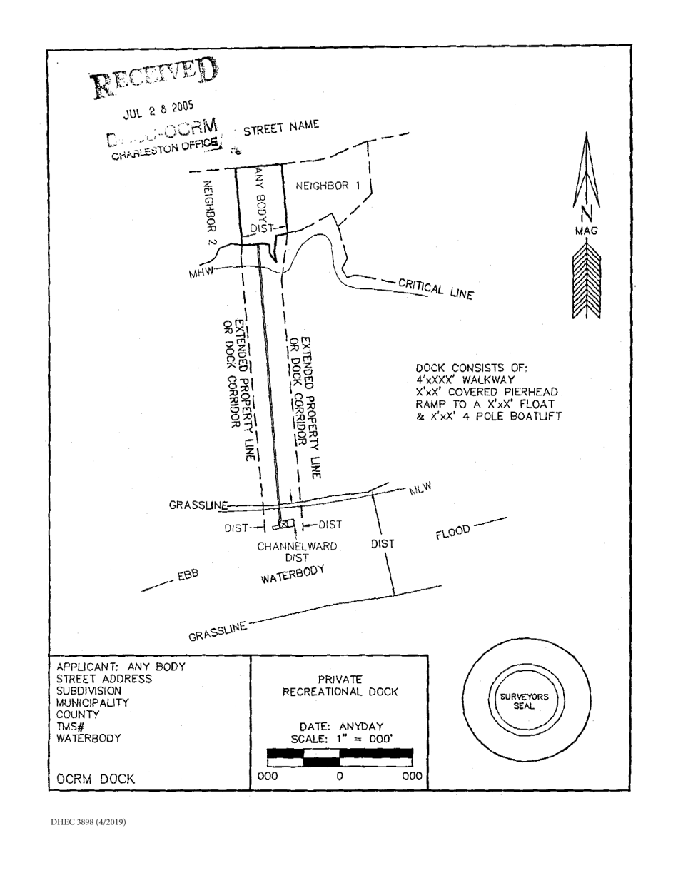DHEC Form 3898 Permit Application Packet for Activities in the South Carolina Critical Area - South Carolina, Page 14