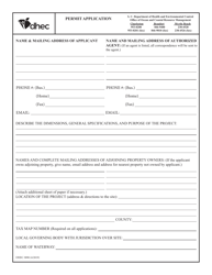 DHEC Form 3898 Permit Application Packet for Activities in the South Carolina Critical Area - South Carolina, Page 8
