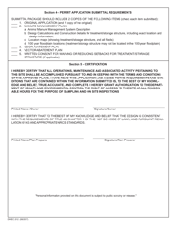 DHEC Form 2512 Standard Application Form for an Agricultural Permit for Stacking Sheds/Composters - South Carolina, Page 2