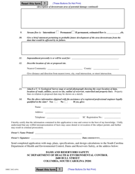DHEC Form 2602 Application to Construct or Alter a Dam - South Carolina, Page 2
