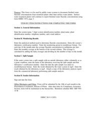DHEC Form 2613 Controlled Fluoridation Monthly Report - South Carolina, Page 2