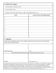 DHEC Form 2504 Groundwater Withdrawal Permit Application - South Carolina, Page 5