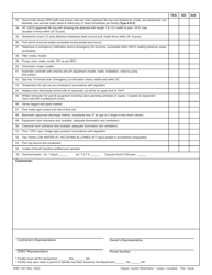 DHEC Form 1931 Swimming Pool Final Inspection Checklist - South Carolina, Page 2