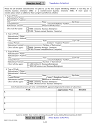 DHEC Form 3591 Prime Contractor&#039;s Subagreement Certification - South Carolina, Page 2
