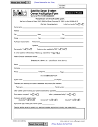 Document preview: DHEC Form 2614 Satellite Sewer System Owner Notification Form - General Permit Sss000000 - South Carolina