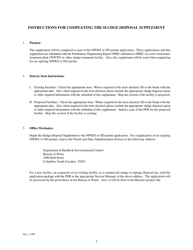 Sludge Disposal Supplement for Npdes and Nd Permit Applications - South Carolina, Page 2