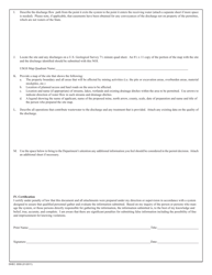 DHEC Form 3559 Notice of Intent (Noi) - Npdes General Permit for Discharges Associated With Nonmetallic Mineral Mining Facilities Scg730000 - South Carolina, Page 2