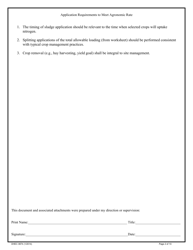 DHEC Form 0874 Sludge Annual Agronomic Loading Rate Worksheet - South Carolina, Page 2