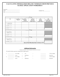 DHEC Form 0874 Sludge Annual Agronomic Loading Rate Worksheet - South Carolina, Page 3