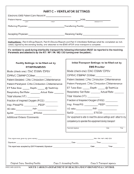 DHEC Form 3485 Interfacility Transport Form - South Carolina, Page 3