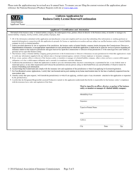 Uniform Application for Business Entity License Renewal/Continuation, Page 3