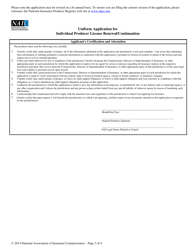 Uniform Application for Individual Producer License Renewal/Continuation - South Carolina, Page 3