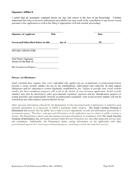 Application for Registration of Code Enforcement Officer - South Carolina, Page 4
