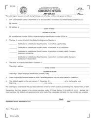 Document preview: Form I-338 Composite Return Affidavit - South Carolina