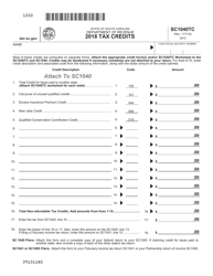 Form SC1040TC Tax Credits - South Carolina