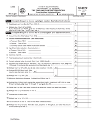 Form SC4972 Tax on Lump-Sum Distributions - South Carolina