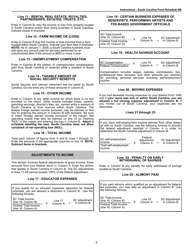 Instructions for Schedule NR Nonresident Schedule - South Carolina, Page 2