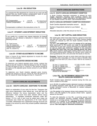 Instructions for Schedule NR Nonresident Schedule - South Carolina, Page 3