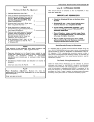 Instructions for Schedule NR Nonresident Schedule - South Carolina, Page 6