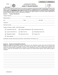 Form C-530 Penalty Waiver Request - South Carolina