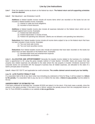 Form SC1101 B Bank Tax Return - South Carolina, Page 5