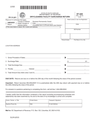 Form ST-429 Drycleaning Facility Surcharge Return - South Carolina