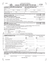 Document preview: Form ST-236 Casual or Use Excise Tax Return - South Carolina