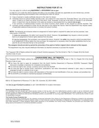 Form ST-14 Claim for Refund for Sales Tax and Related Sales Taxes - South Carolina, Page 2
