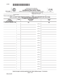 Document preview: Form ST-389 Schedule for Local Taxes - South Carolina