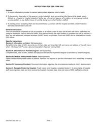 DSS Form 3082 Abandoned Infants Form for Safe Havens - South Carolina, Page 2