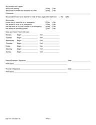 DSS Form 3776 Sc Voucher Program Family, Friend, and Neighbor Child Care Certification - South Carolina, Page 3