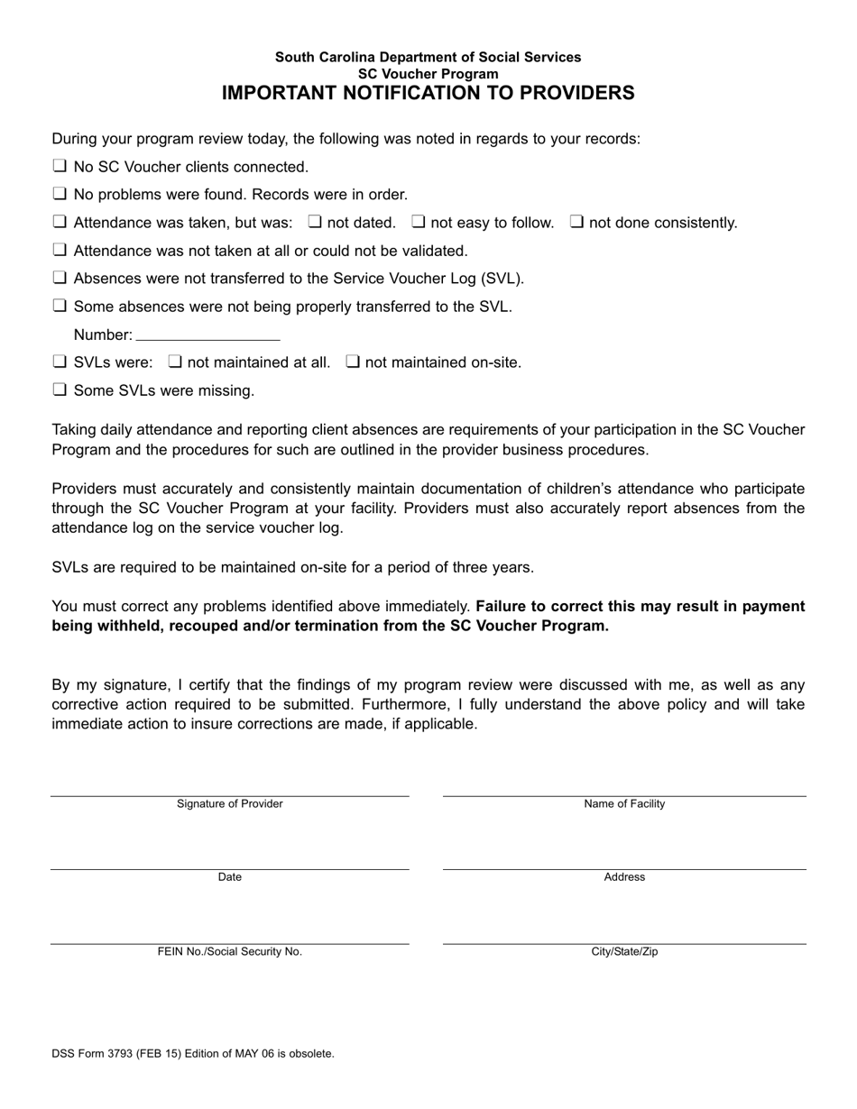 DSS Form 3793 Fill Out, Sign Online and Download Printable PDF, South
