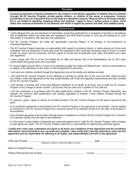 DSS Form 37106-1 Sc Voucher Program Level a Provider Agreement - South Carolina, Page 3