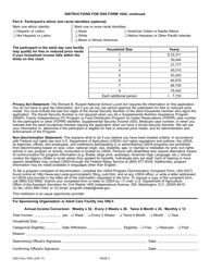 DSS Form 1645 Application for Free and Reduced-Price Meals in Adult Care Food Programs - South Carolina, Page 3