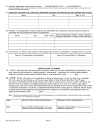 DSS Form 1633 Application for Participation for Child Care and Adult Day Care Centers in the Child and Adult Care Food Program (CACFP) - South Carolina, Page 5